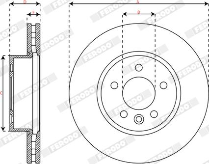 Ferodo DDF3104C-1 - Brake Disc autospares.lv