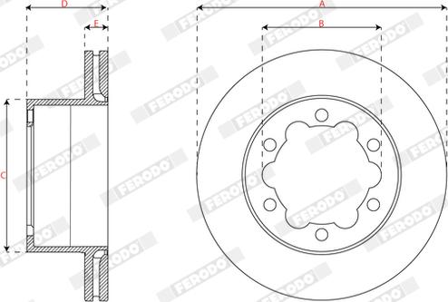 Ferodo DDF3105C-1 - Brake Disc autospares.lv