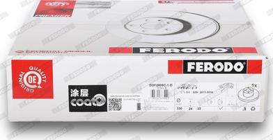 Ferodo DDF2409C-1-D - Brake Disc autospares.lv