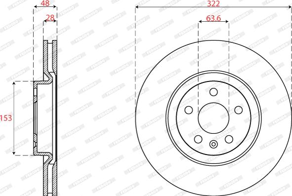 Ferodo DDF2693C - Brake Disc autospares.lv