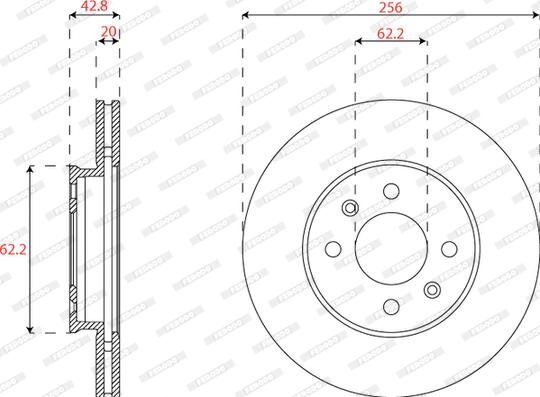 Ferodo DDF2660C - Brake Disc autospares.lv