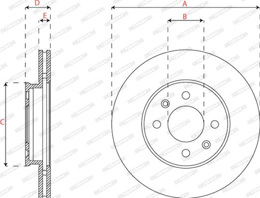 Ferodo DDF2660C - Brake Disc autospares.lv