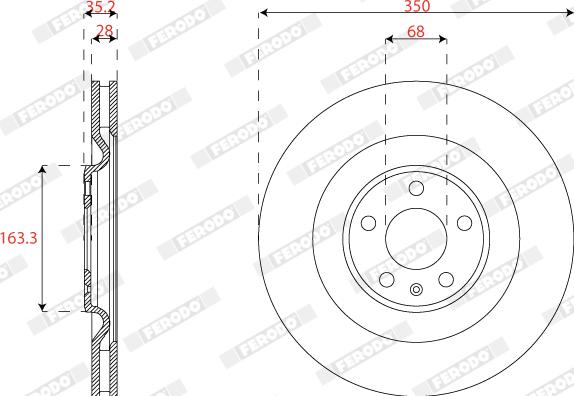 Ferodo DDF2661C - Brake Disc autospares.lv