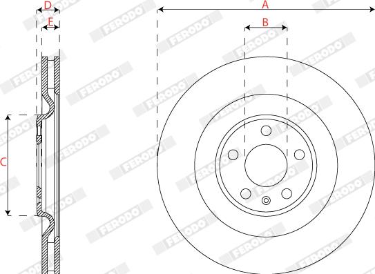 Ferodo DDF2661C - Brake Disc autospares.lv