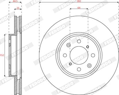 Ferodo DDF2011C - Brake Disc autospares.lv