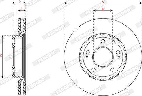 Ferodo DDF2088C - Brake Disc autospares.lv