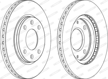 Ferodo DDF214P-D - Brake Disc autospares.lv