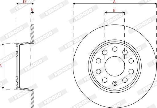 Ferodo DDF2825C - Brake Disc autospares.lv