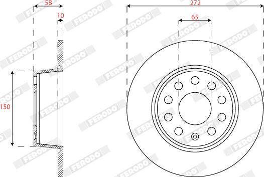 Ferodo DDF2825C - Brake Disc autospares.lv