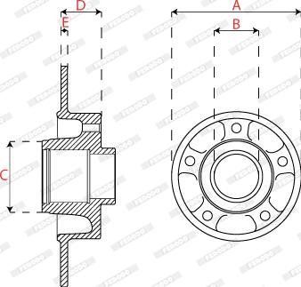 Ferodo DDF2820C-1 - Brake Disc autospares.lv