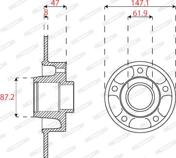 Ferodo DDF2820C-1 - Brake Disc autospares.lv