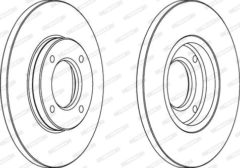 Ferodo DDF282 - Brake Disc autospares.lv