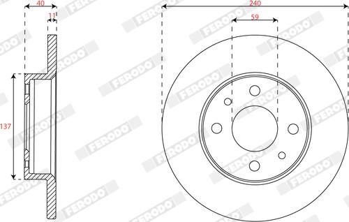 Ferodo DDF2218C - Brake Disc autospares.lv