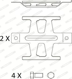 Ferodo FVR501B - Brake Pad Set, disc brake autospares.lv