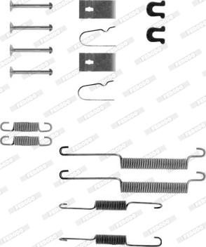 Ferodo FBA49 - Accessory Kit, brake shoes autospares.lv