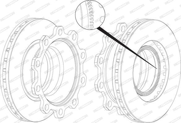 Ferodo FCR199A - Brake Disc autospares.lv