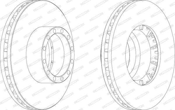 Ferodo FCR155A - Brake Disc autospares.lv