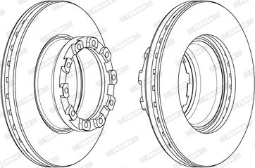 Ferodo FCR358A - Brake Disc autospares.lv