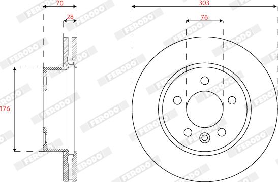 Ferodo FCR382A - Brake Disc autospares.lv