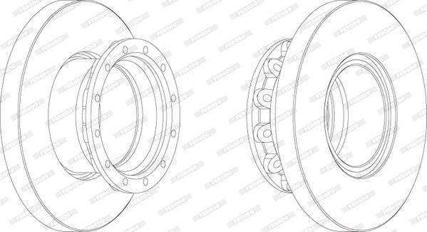 Ferodo FCR245A - Brake Disc autospares.lv