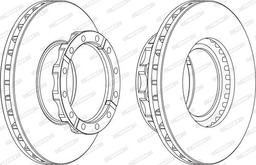 Ferodo FCR254A - Brake Disc autospares.lv