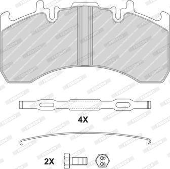 Ferodo FCV4170B - Brake Pad Set, disc brake autospares.lv