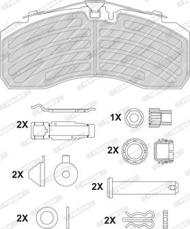 Ferodo FCV4801PTS - Brake Pad Set, disc brake autospares.lv