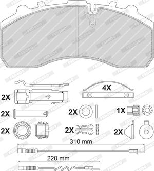 Ferodo FCV4374BFE - Brake Pad Set, disc brake autospares.lv