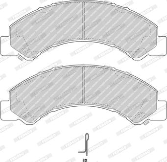 Ferodo FCV5000B - Brake Pad Set, disc brake autospares.lv