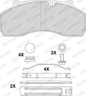 Ferodo FCV1901B - Brake Pad Set, disc brake autospares.lv