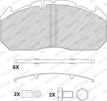 Ferodo FCV1585BFE - Brake Pad Set, disc brake autospares.lv