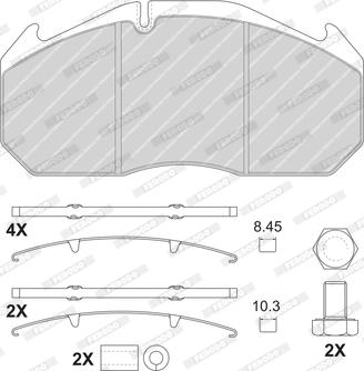 Ferodo FCV1086B - Brake Pad Set, disc brake autospares.lv