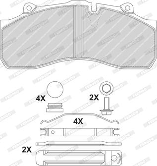 Ferodo FCV1367B - Brake Pad Set, disc brake autospares.lv