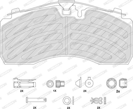 Ferodo FCV1329PTS - Brake Pad Set, disc brake autospares.lv