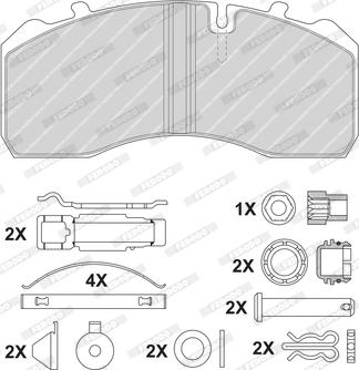 Ferodo FCV1275BFE - Brake Pad Set, disc brake autospares.lv