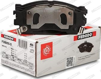 Ferodo FDB950-D - Brake Pad Set, disc brake autospares.lv