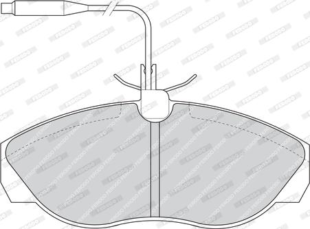 Ferodo FDB967 - Brake Pad Set, disc brake autospares.lv