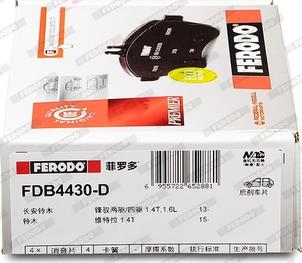 Ferodo FDB4430-D - Brake Pad Set, disc brake autospares.lv