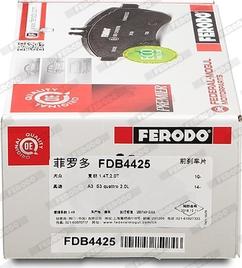 Ferodo FDB4425 - Brake Pad Set, disc brake autospares.lv