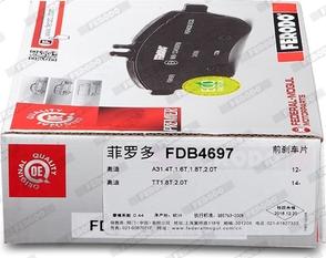 Ferodo FDB4697 - Brake Pad Set, disc brake autospares.lv