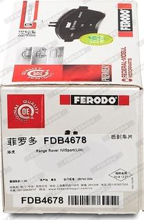 Ferodo FDB4678 - Brake Pad Set, disc brake autospares.lv