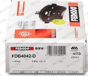 Ferodo FDB4042-D - Brake Pad Set, disc brake autospares.lv