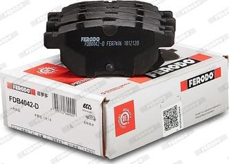 Ferodo FDB4042-D - Brake Pad Set, disc brake autospares.lv