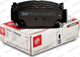 Ferodo FDB4000 - Brake Pad Set, disc brake autospares.lv