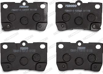 Ferodo FDB4001-D - Brake Pad Set, disc brake autospares.lv