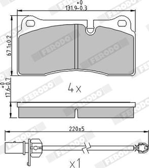 Ferodo FDB4195 - Brake Pad Set, disc brake autospares.lv