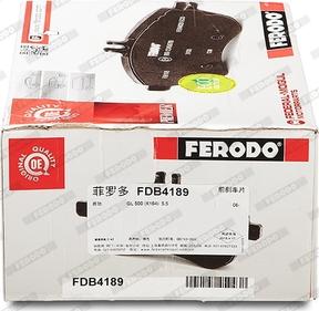 Ferodo FDB4189 - Brake Pad Set, disc brake autospares.lv