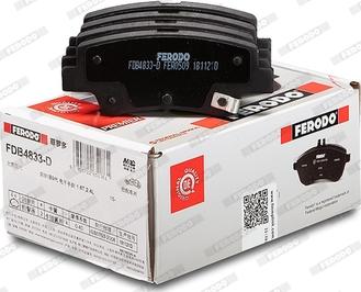 Ferodo FDB4833-D - Brake Pad Set, disc brake autospares.lv