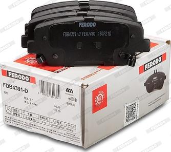 Ferodo FDB4391-D - Brake Pad Set, disc brake autospares.lv