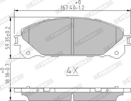 Ferodo FDB4354 - Brake Pad Set, disc brake autospares.lv